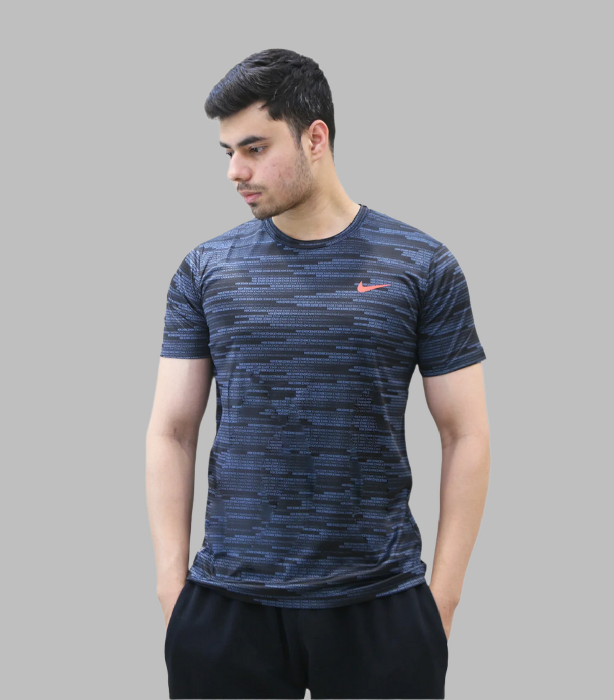 t shirt half sleeve nike dark blue 1910