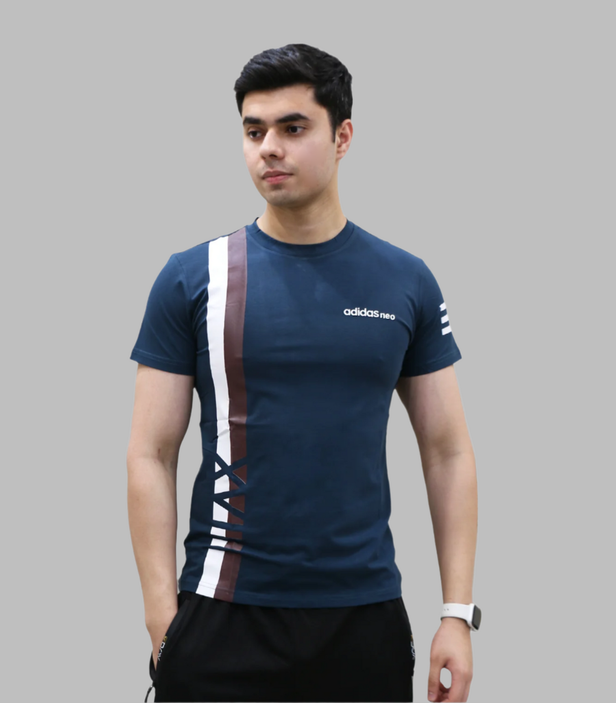 t shirt half sleeve adidas sea green 3005