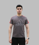 t shirt half sleeve adidas dark grey 3006