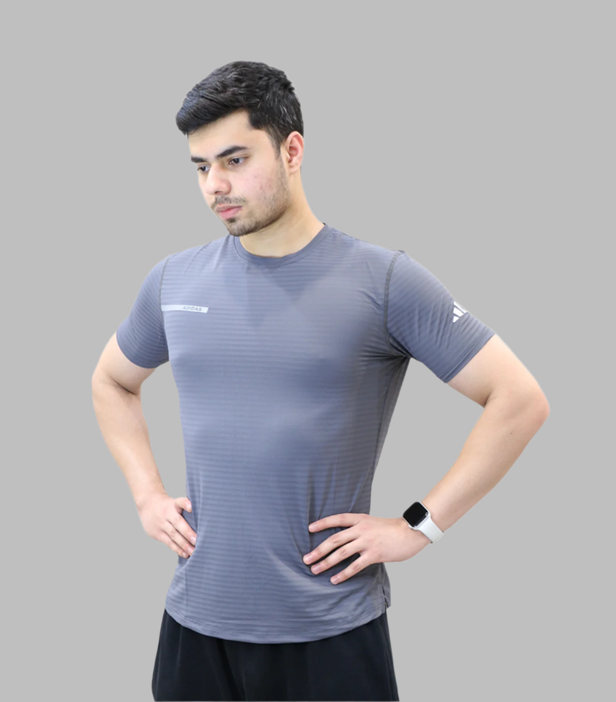 t shirt half sleeve adidas dark grey 6623