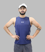 t shirt sleeveless under armour dark blue v501