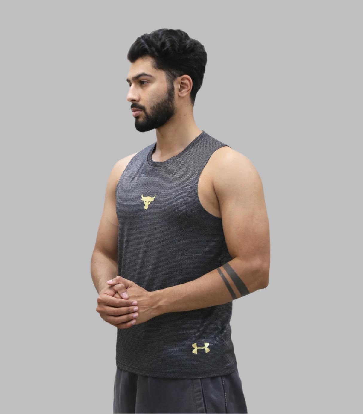 sleeveless under armour dark grey v502