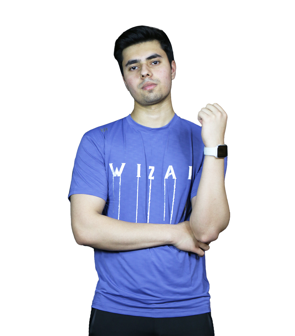 t shirt half sleeves wizal blue 7014