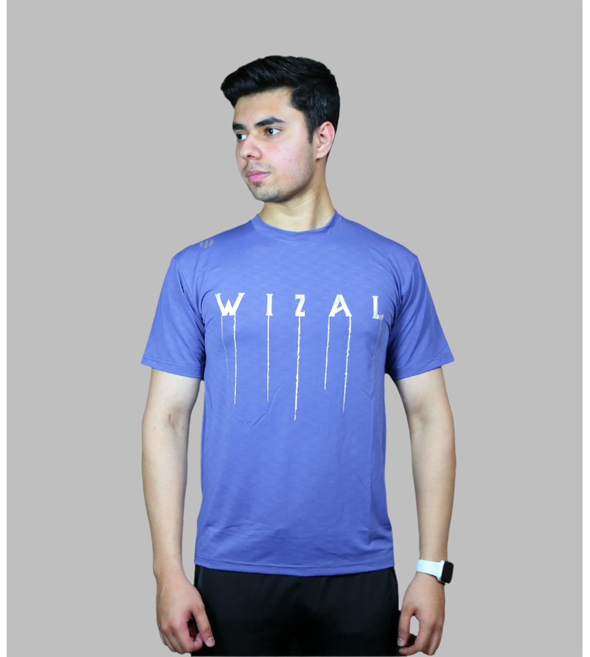 t shirt half sleeves wizal blue 7014