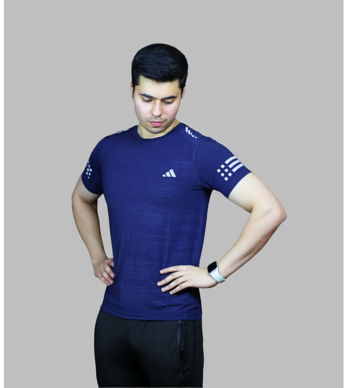 t shirt half sleeves adidas dark blue 6623