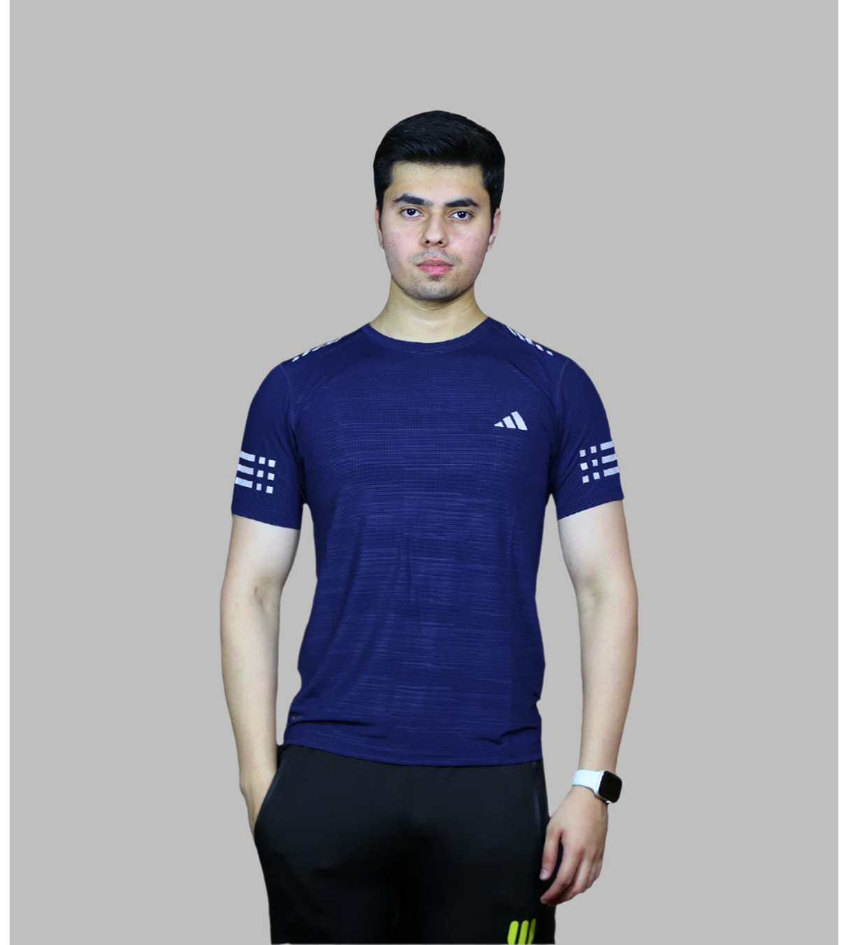 t shirt half sleeves adidas dark blue 6623