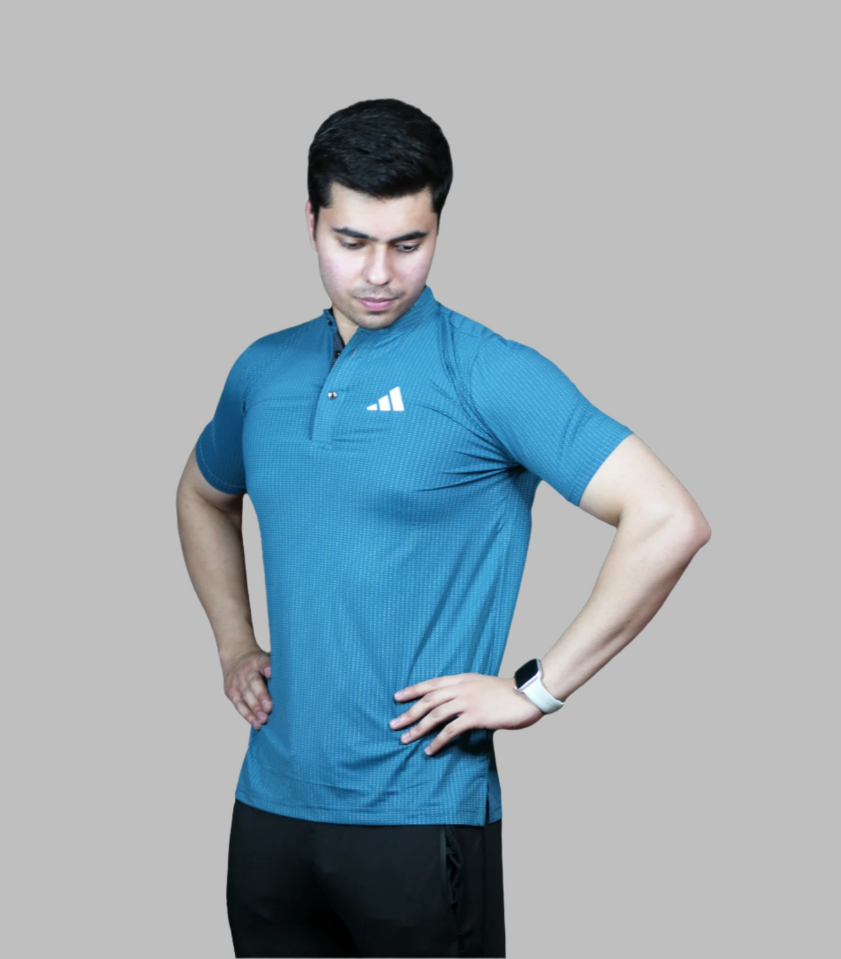 t shirt half sleeves adidas zinc with white dots