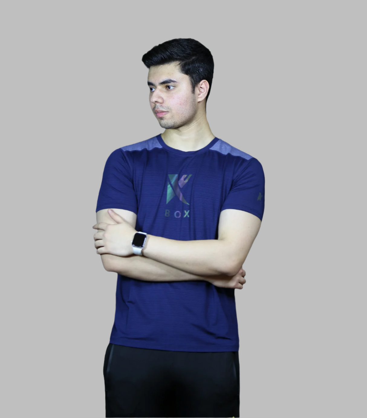 t shirt half sleeves pure terry k box navy blue 2202