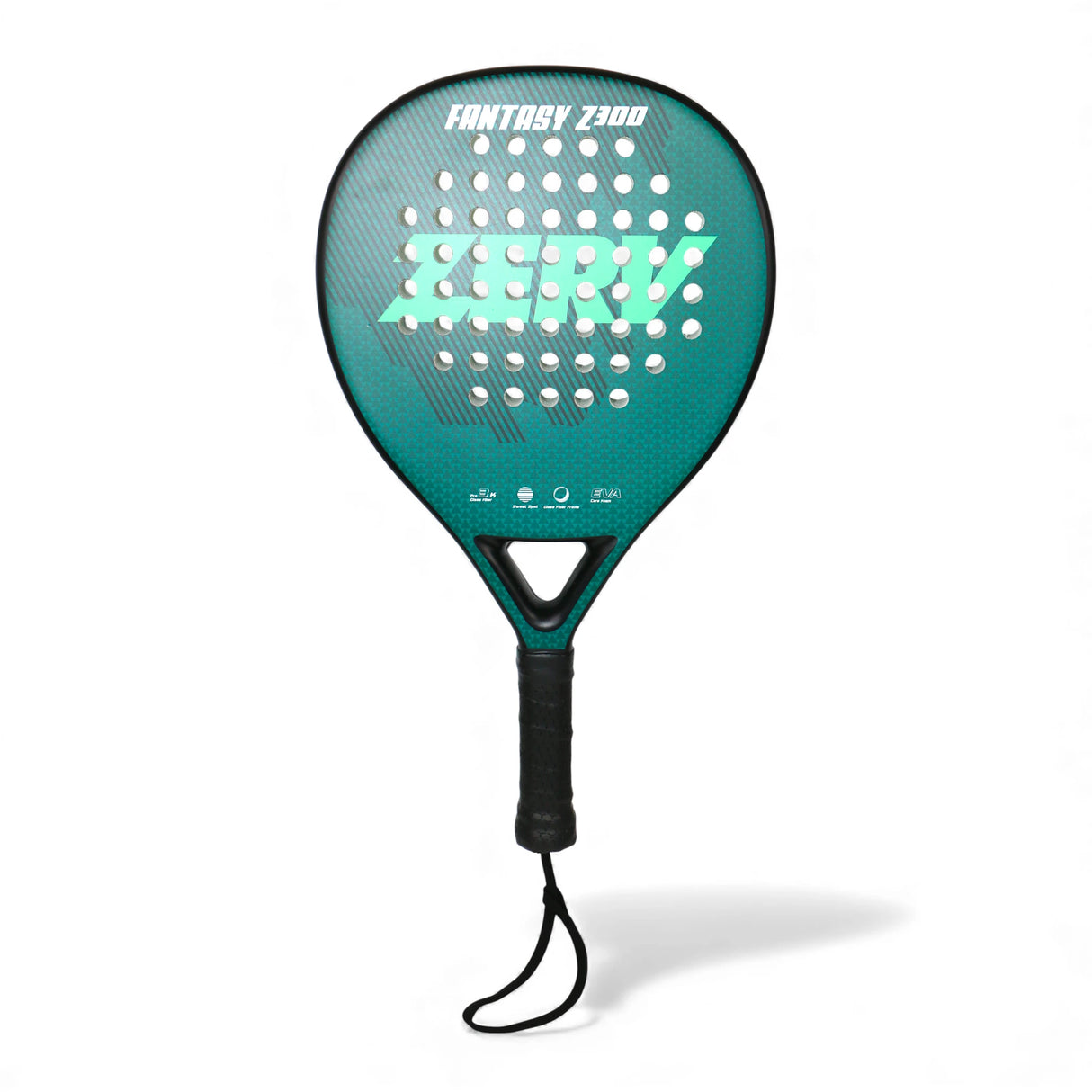 fantasy padel racket carbon black green z300
