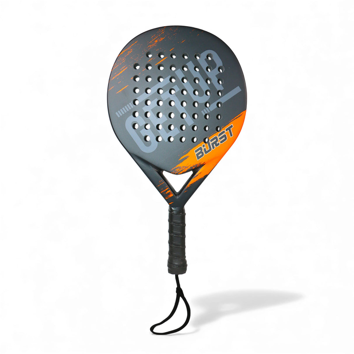 burst padel racket carbon black orange