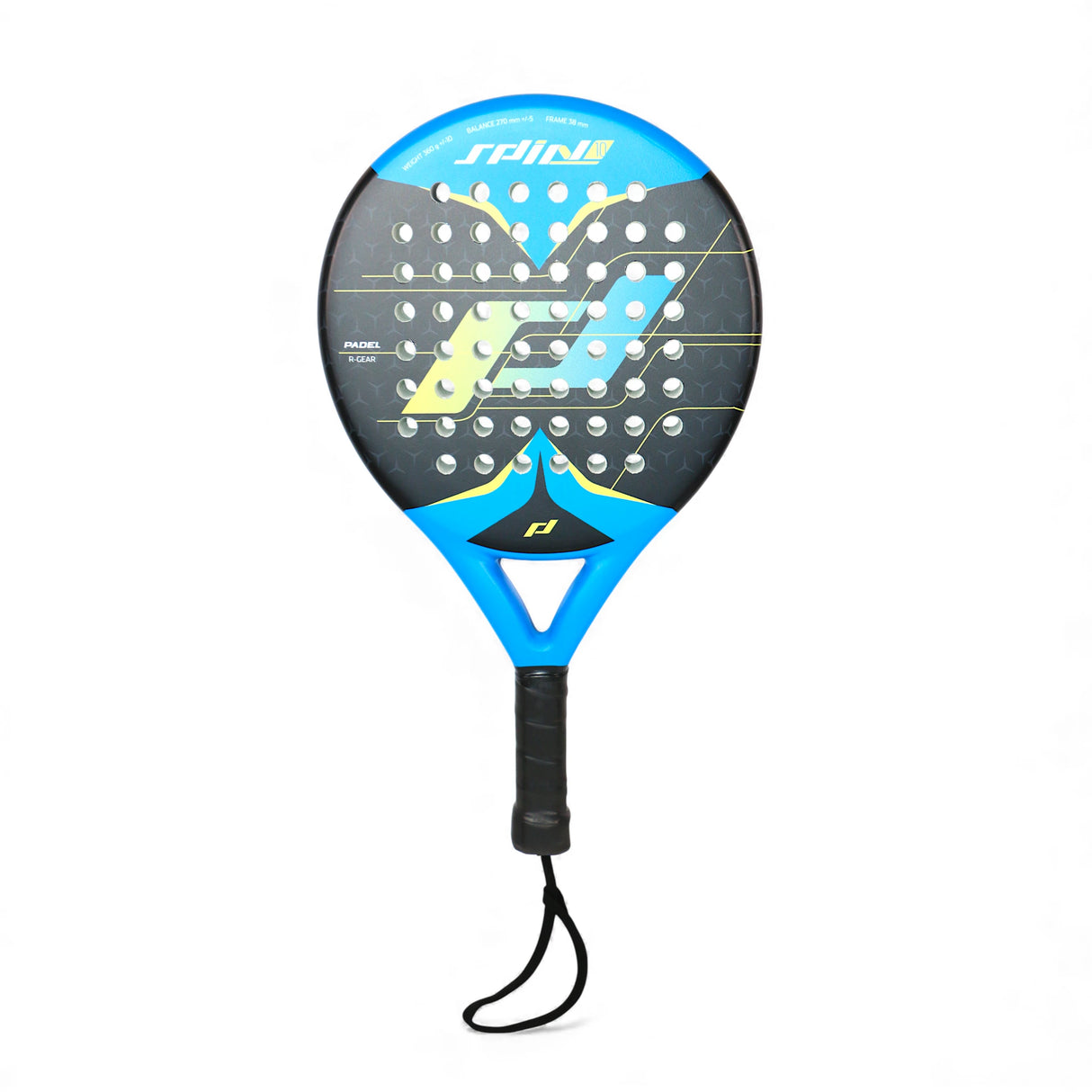 pro touch padel racket carbon black & light blue