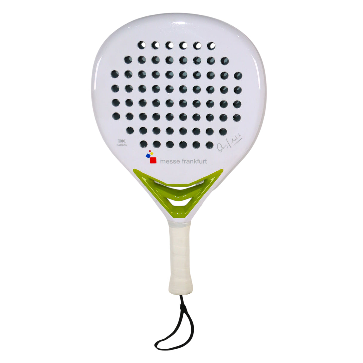 messe frankfurt padel racket carbon fiber white green