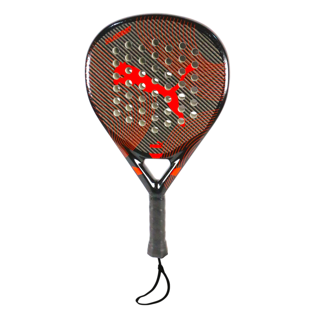puma padel racket carbon fiber black red