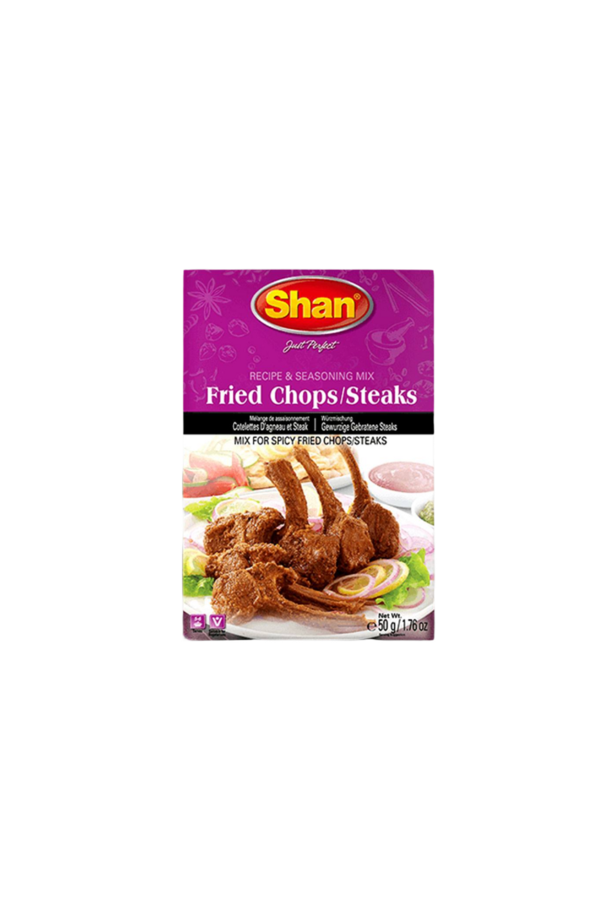 shan fried chops steaks 50g