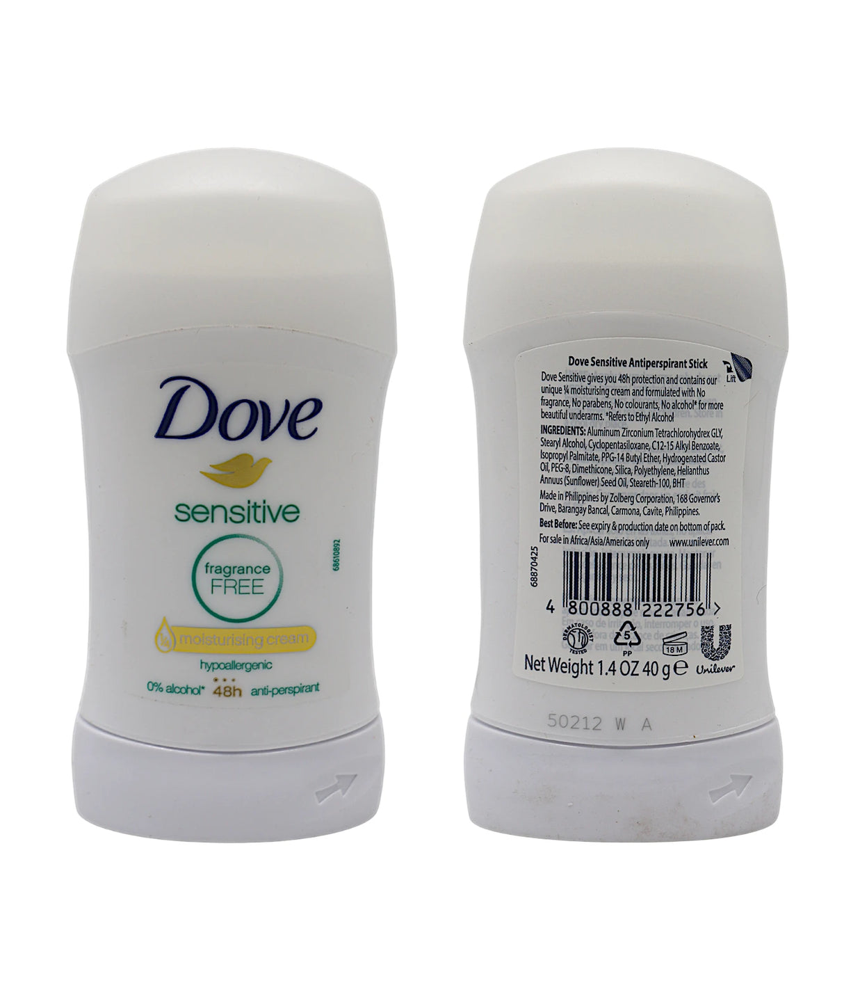 dove roll on stick sensitive 40g