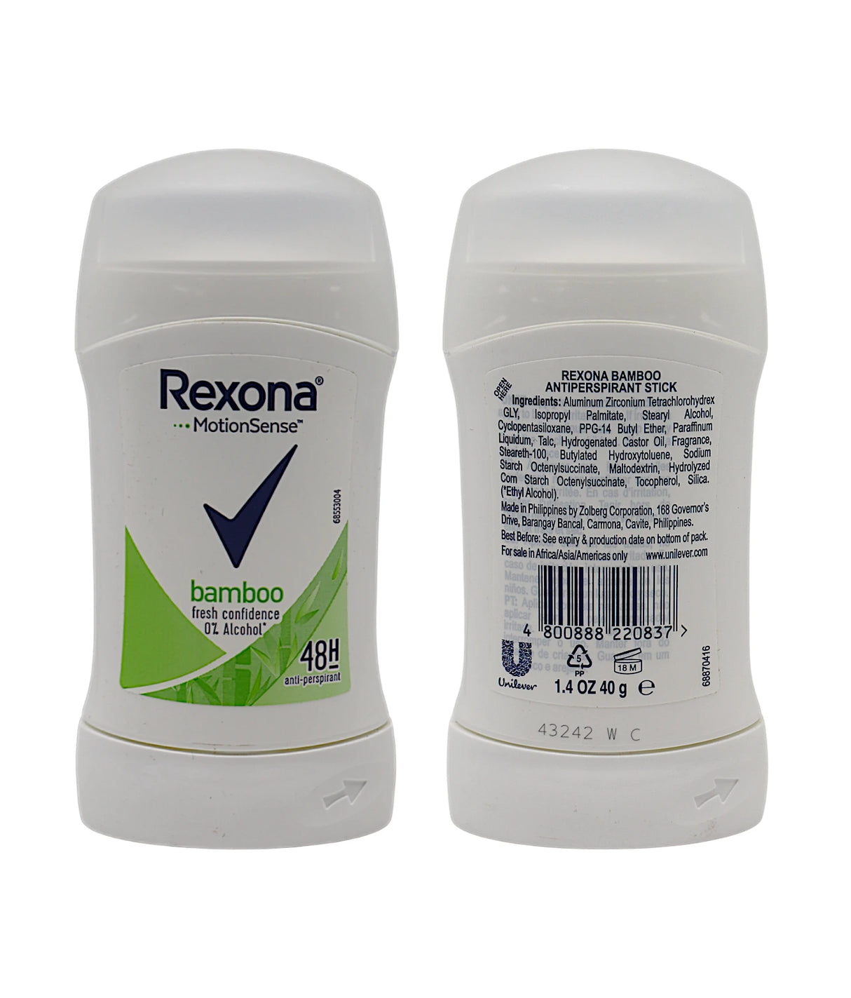 rexona roll on stick bamboo 40g
