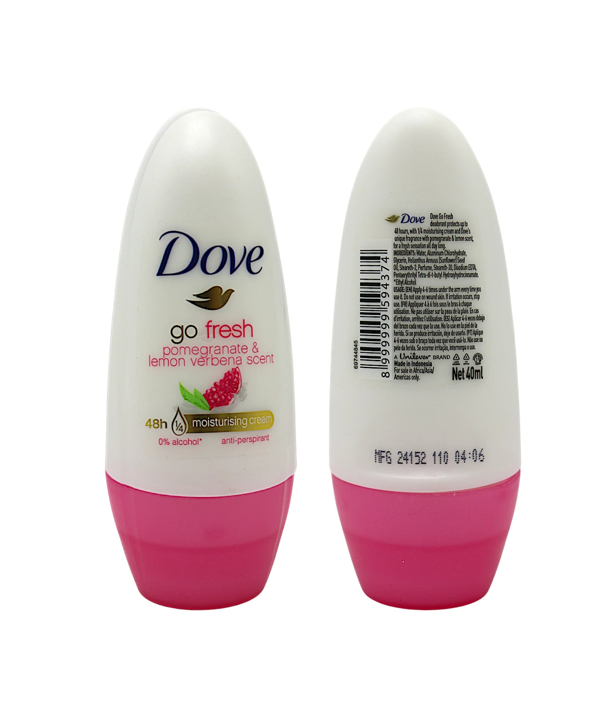 dove roll on go fresh pomegranate 40ml