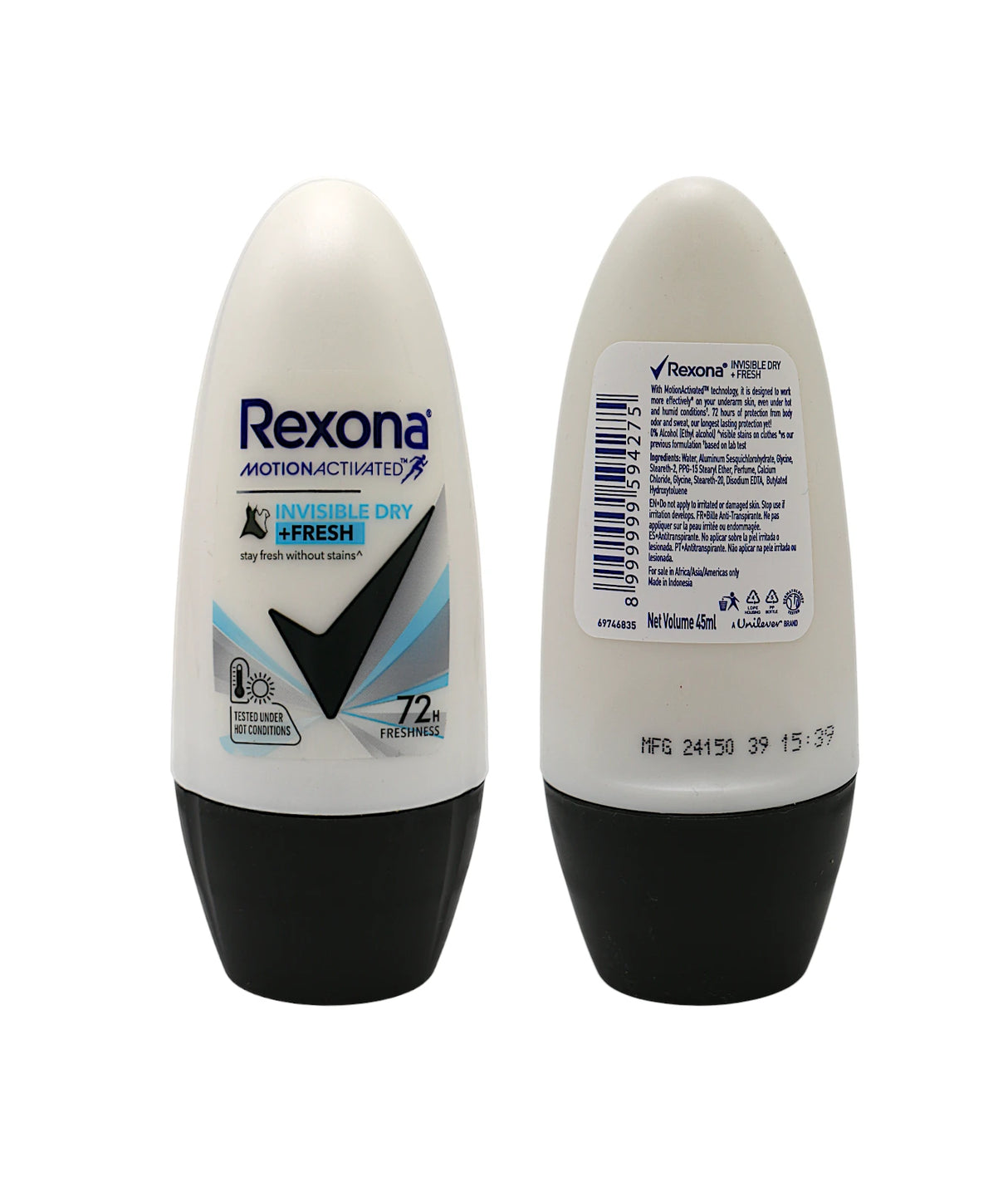 rexona roll on invisible dry fresh 45ml
