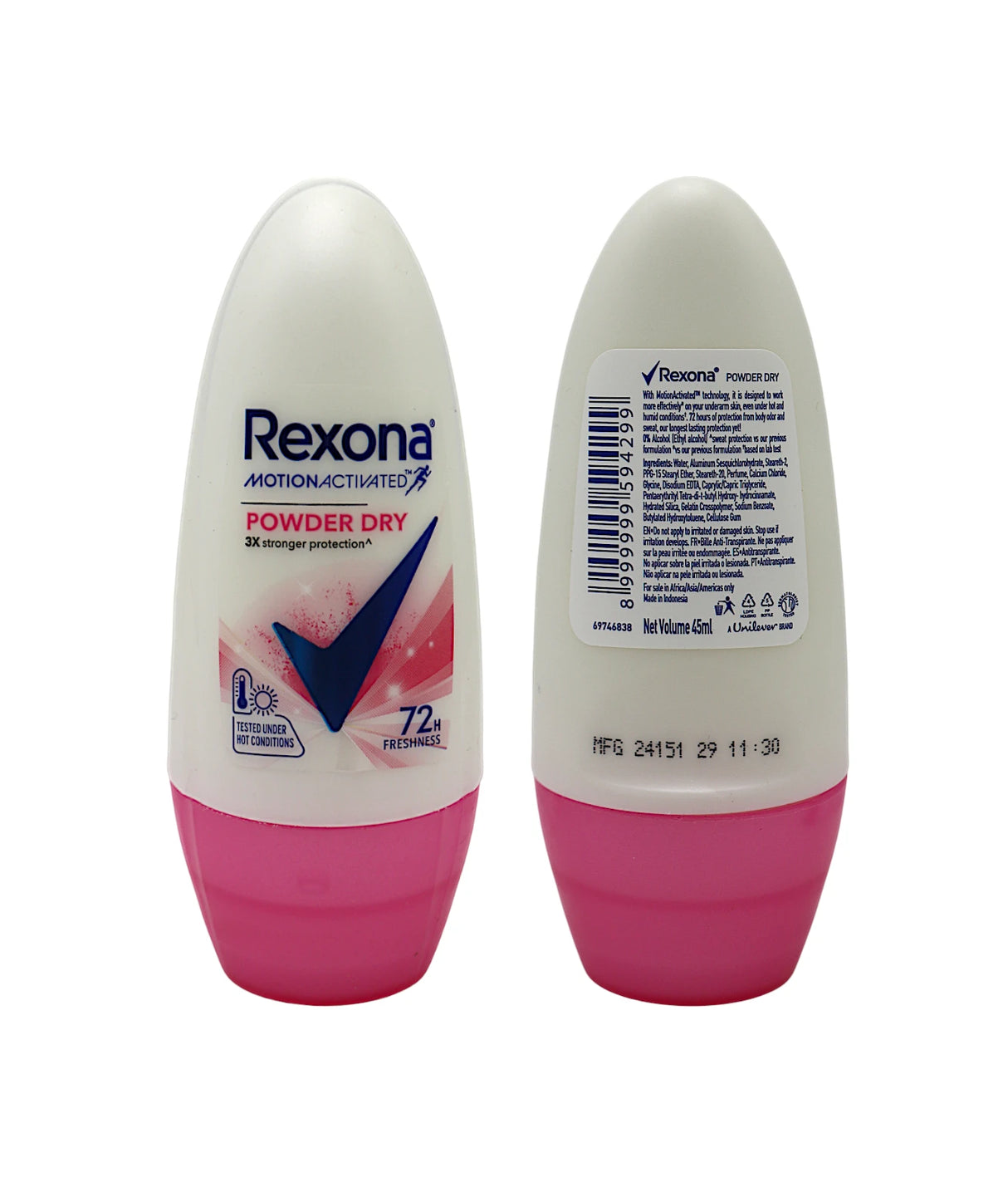rexona roll on powder dry 45ml
