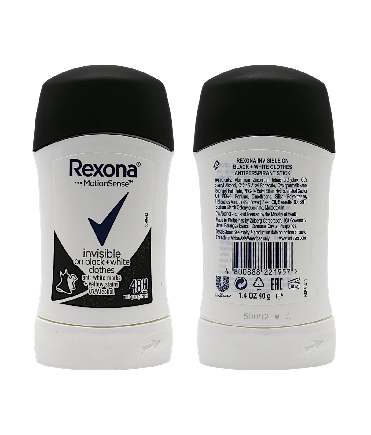 rexona roll on stick invisible black 40g for women
