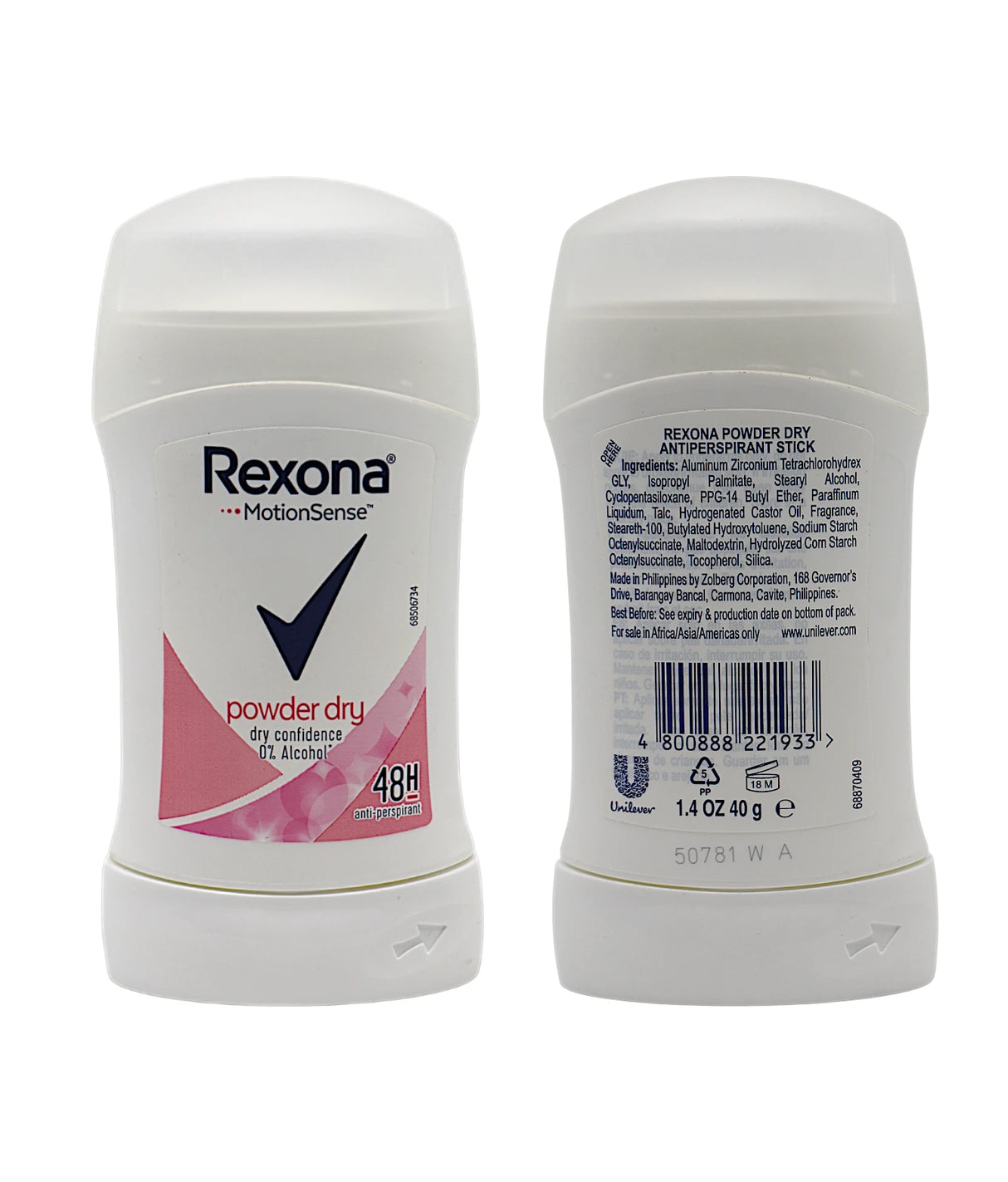rexona roll on stick powder dry 40g
