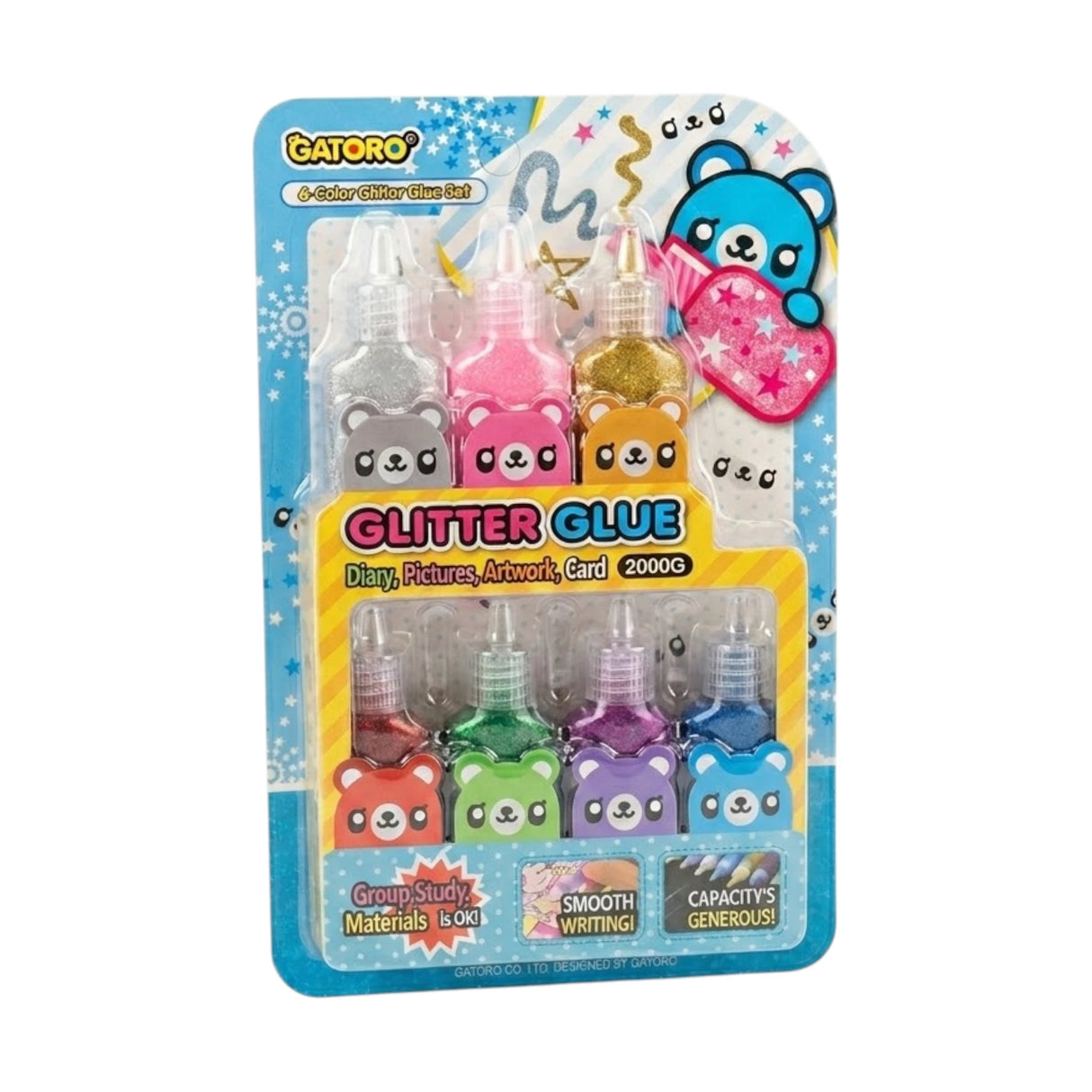 glitter glue 7pc