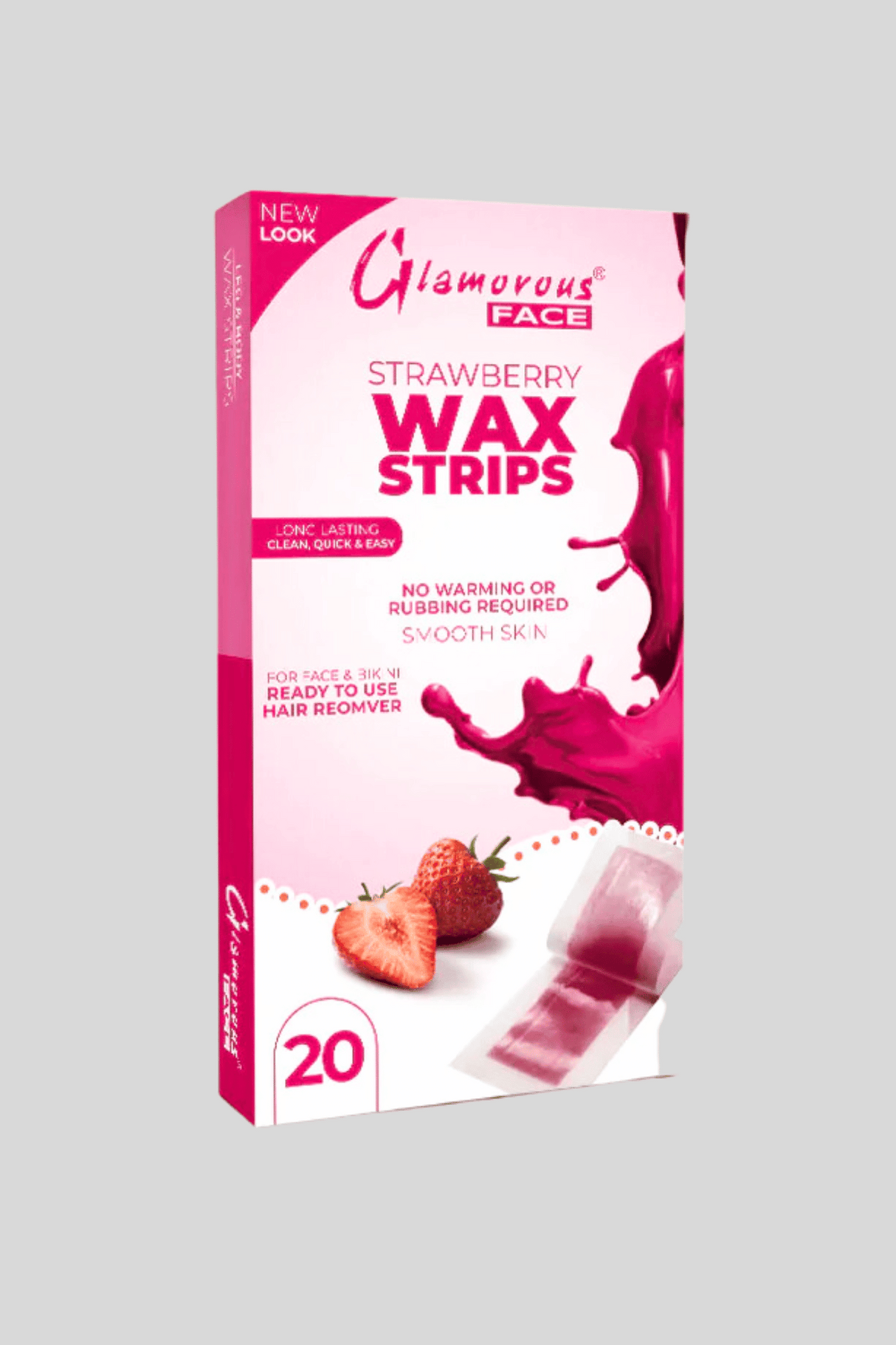glamorous body wax strips strawberry 20p