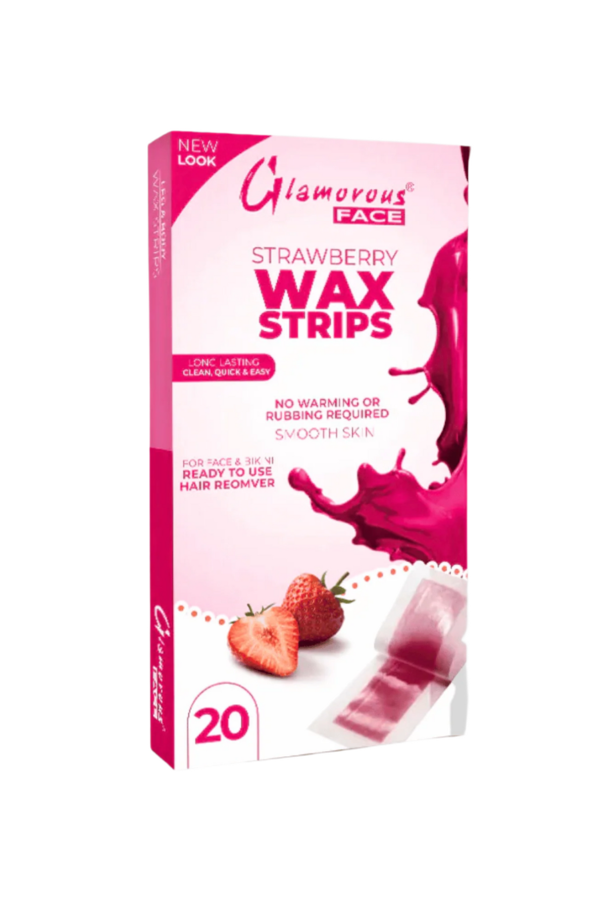 glamorous body wax strips strawberry 20p