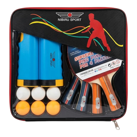 TABLE TENNIS RACKET SET 4PC 6BALL POST NET CHINA