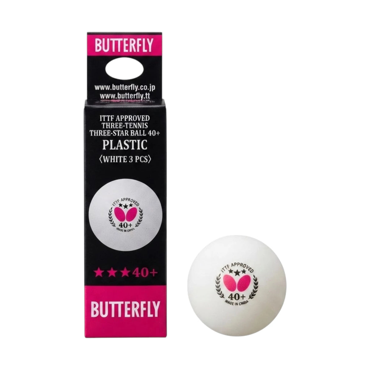 TABLE TENNIS BALL BUTTERFLY WHITE CHINA