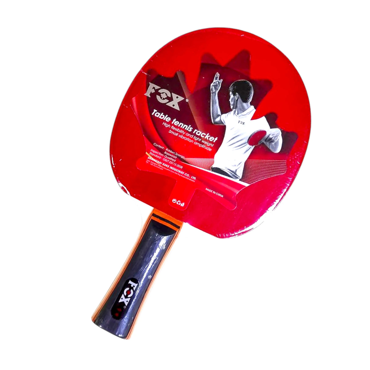 TABLE TENNIS RACKET FOX 5STAR RED 1PC CHINA