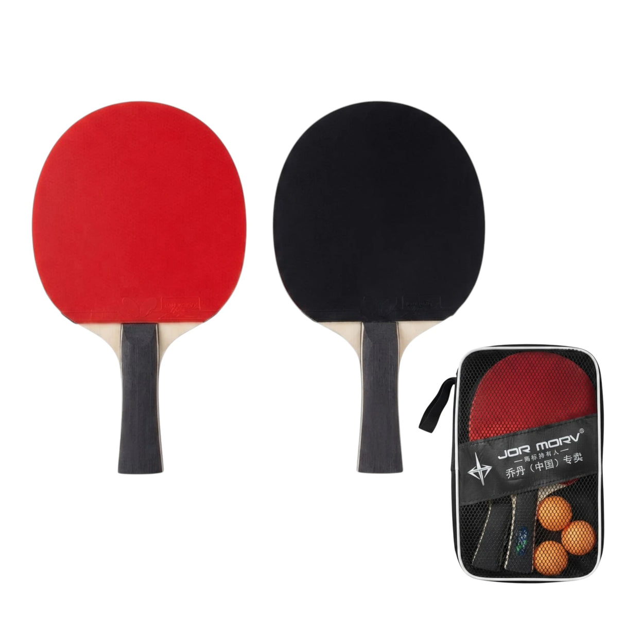 TABLE TENNIS RACKET 2 PC 3 BALLS JOR MORV JOR-6920 BAG CHINA
