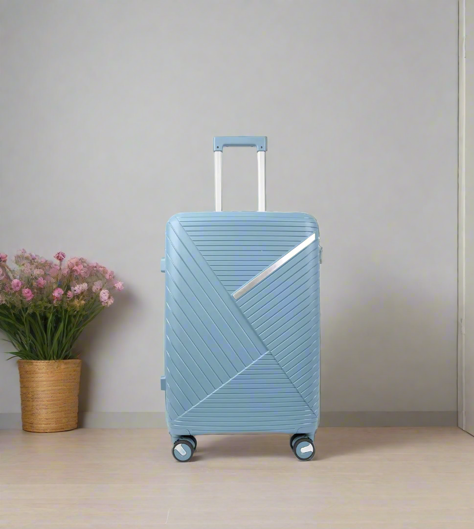 fiber luggage trolley travel bag 2 handle 24" china d809