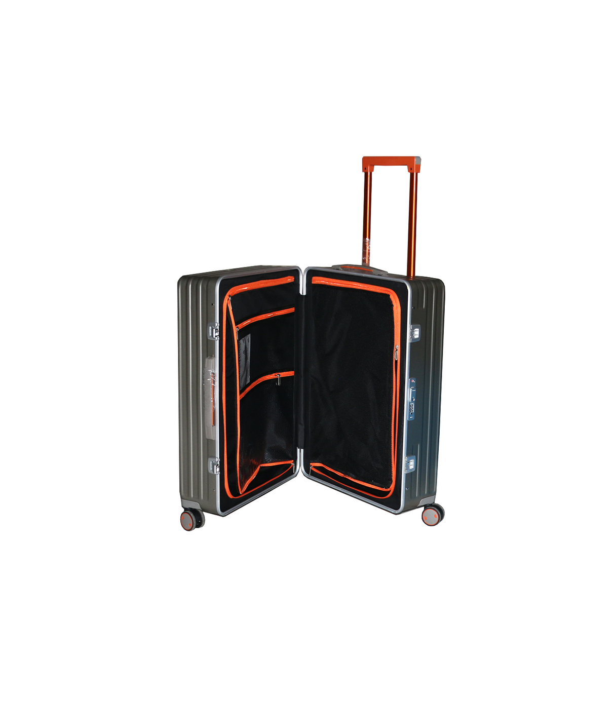 fiber luggage trolley suitcase 19.5" china