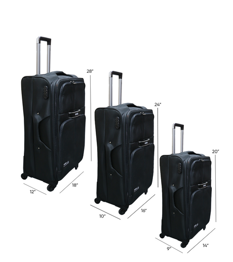 wmbl luggage trolley travel bag set china d083