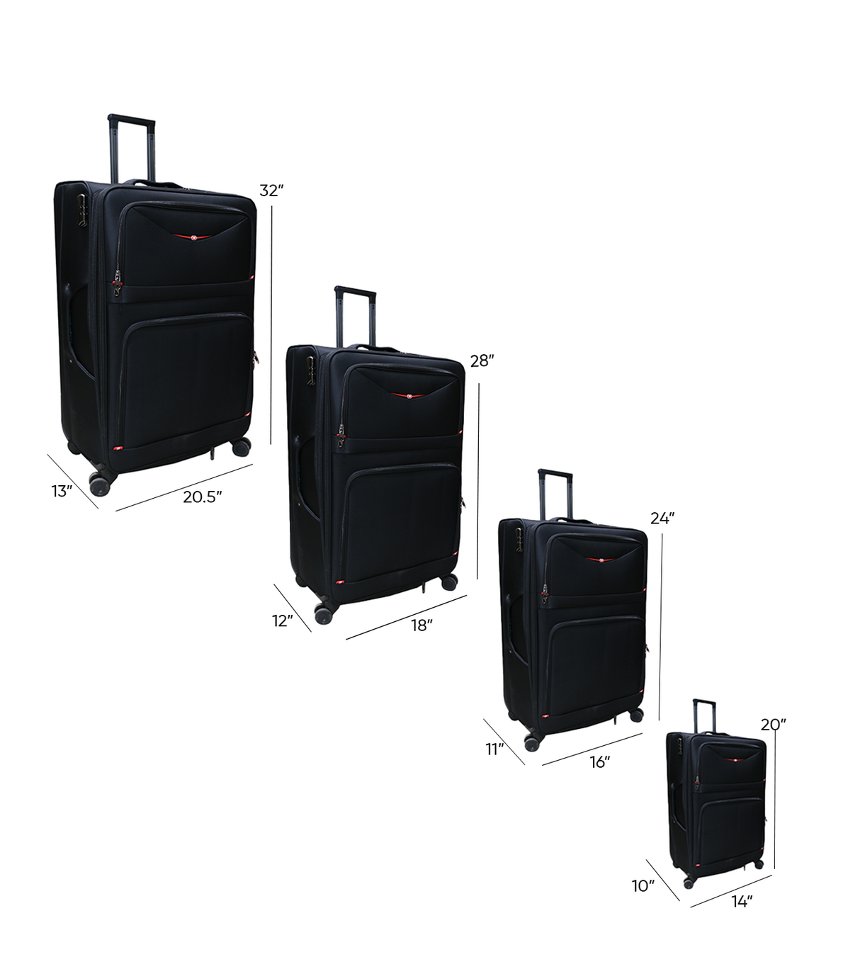 luggage trolley travel bag set china 790