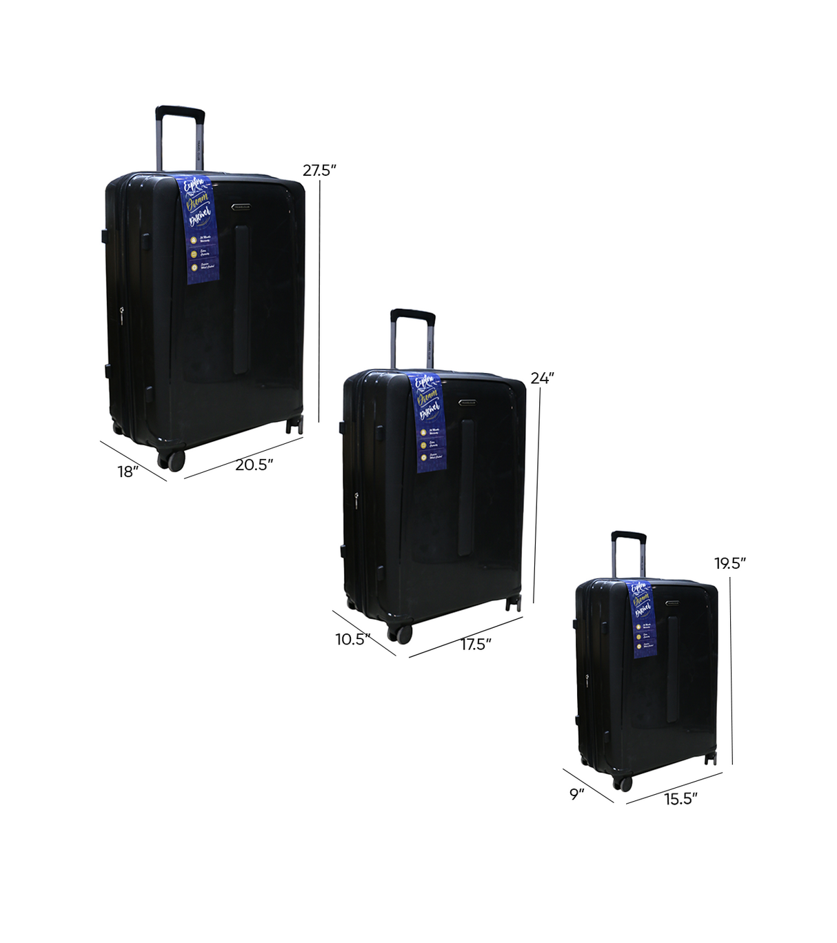 luggage trolley travel bag set china 792