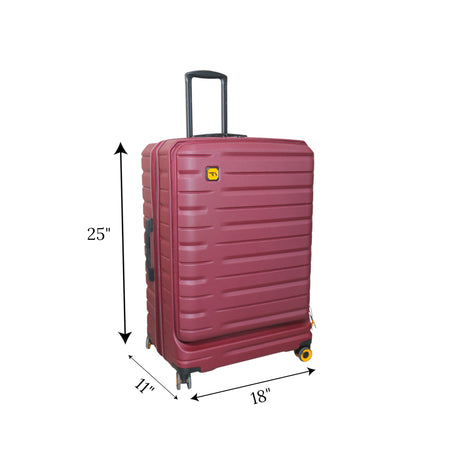 travel bag 25" hard maroon china 33251