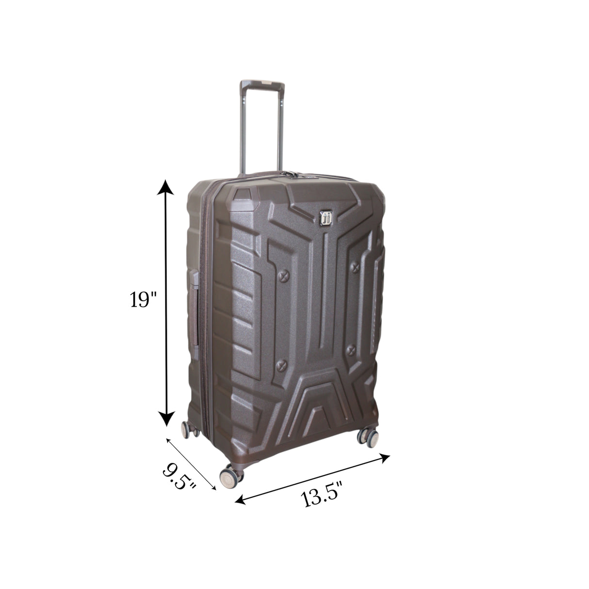 travel bag 19" hard coffee china 3146