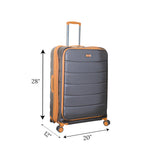 travel bag 28" hard dark brown china 2319