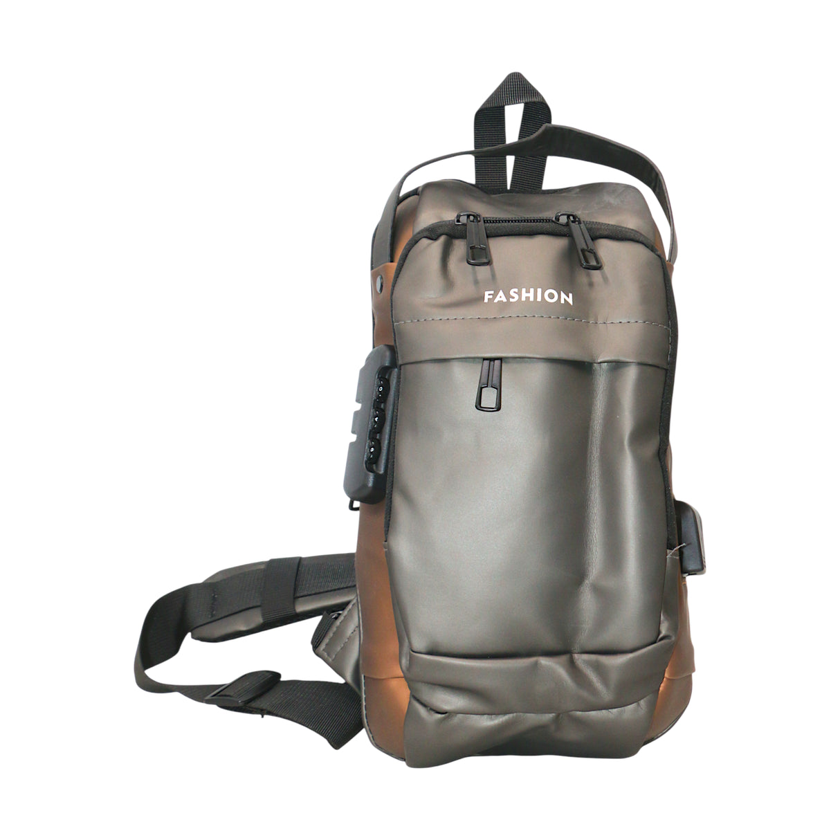 cross body bag gray gold china 9049