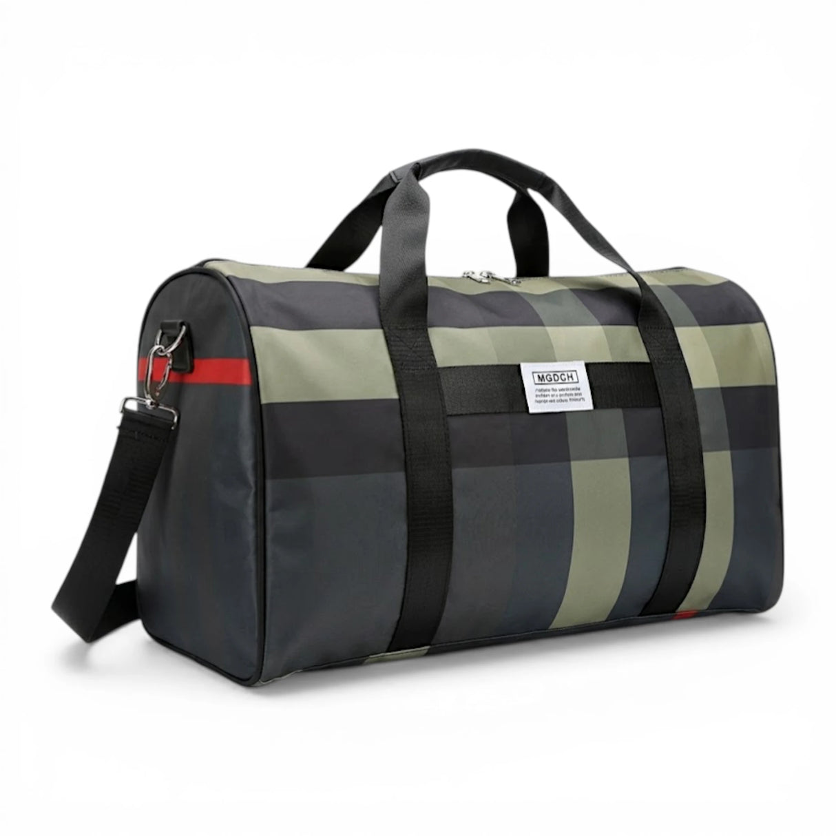 travel duffle bag handy green black stripes china 331