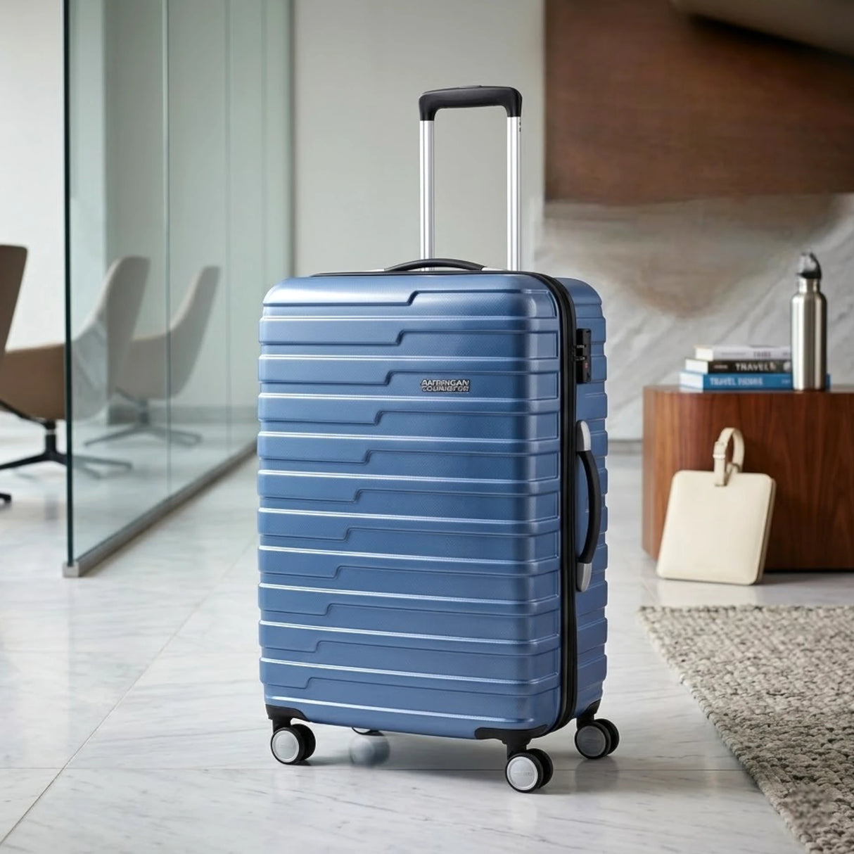 travel bag hard 20'' blue american tourister china bf9*01014