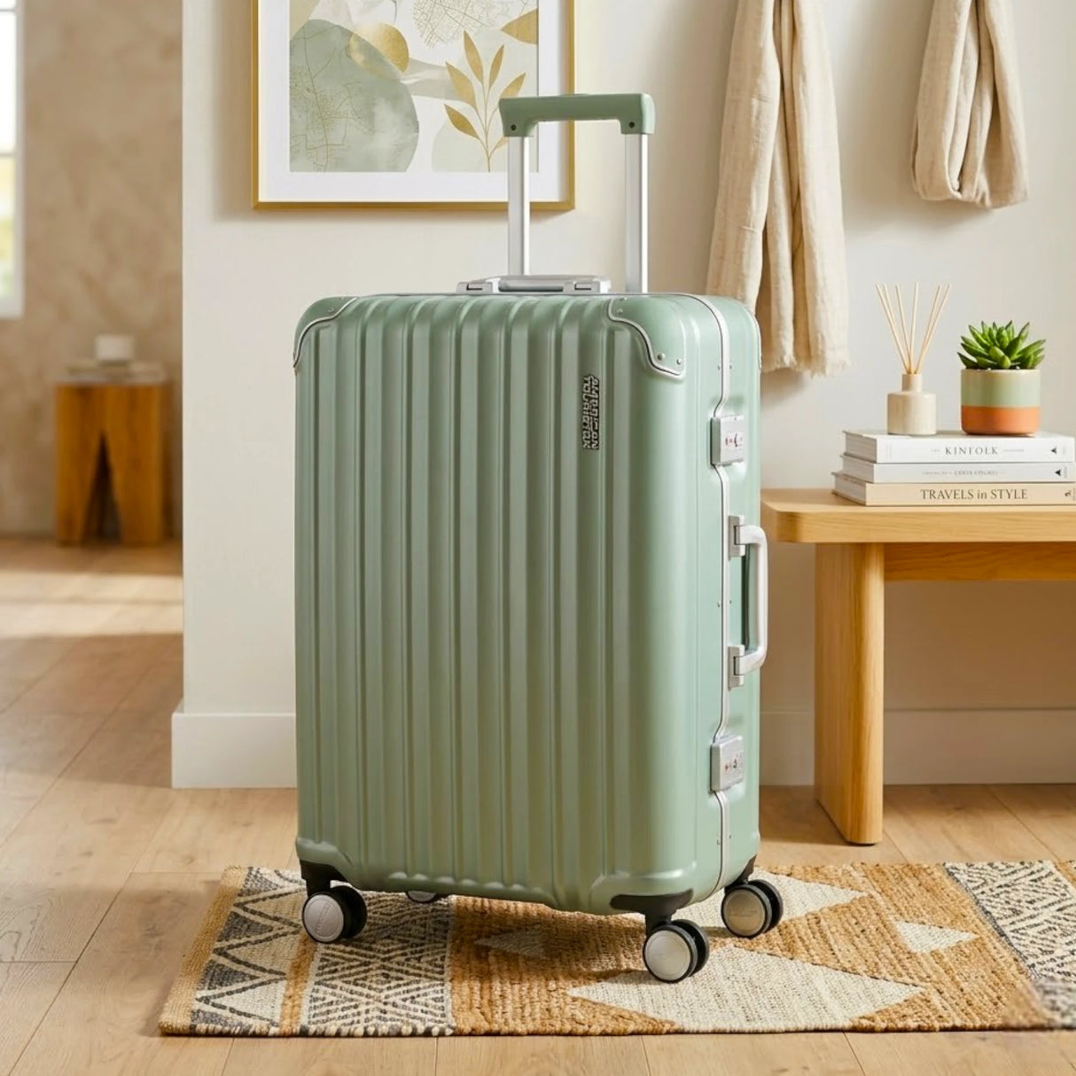 travel bag hard 20'' green american tourister china nl9*41002