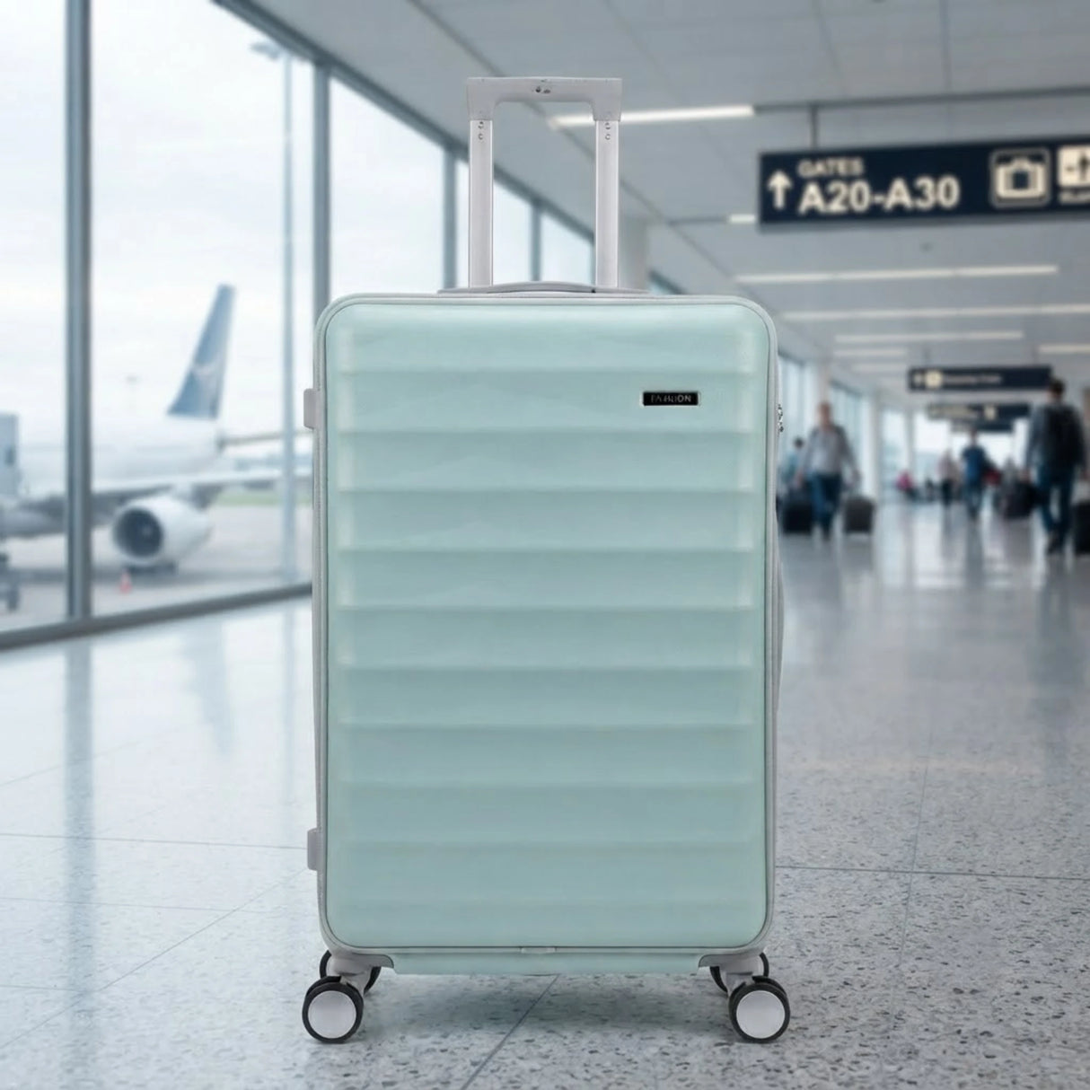 travel trolley bag 28" hard light blue 003