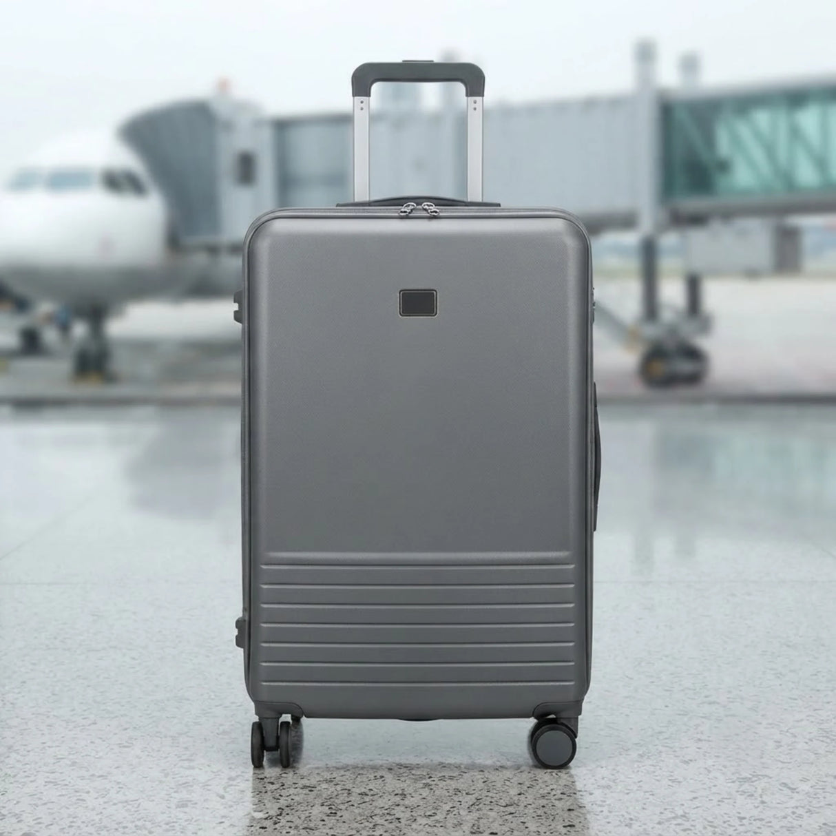 lvshi travel trolley bag 18.5" hard gray 002