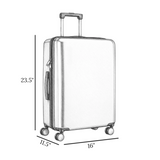 mulusnen travel trolley bag 23.5" hard black 1223