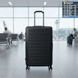 mulusnen travel trolley bag 23.5" hard black 1223