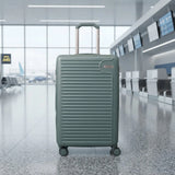 mulusnen travel trolley bag 23.5" hard greenish gray 1223
