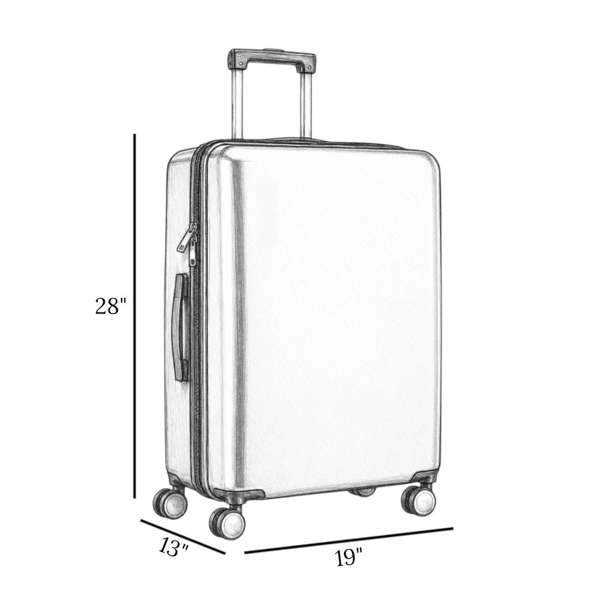 mulusnen travel trolley bag 28" hard greenish gray 1223